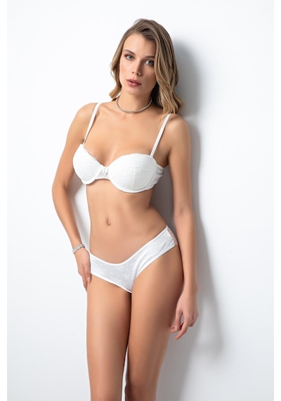 Miorre Push-up Dolgulu Straplez Dantelli Sütyen Takımı 001