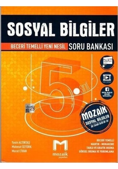 Mozaik Yayınları  5.Sınıf Sosyal Bilgiler Soru Bankası