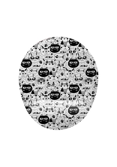 Kedi Desenli Bilek Destekli Mouse Pad