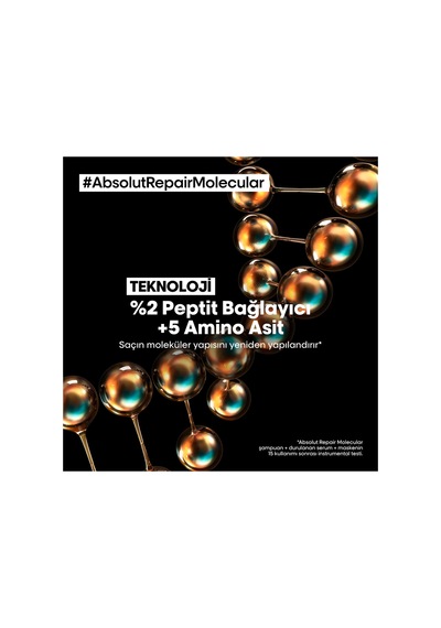 L'oreal Professionnel Serie Expert Absolut Repair Molecular Tüm Yıpranmış Saçlar İçin Durulanmayan Maske 100 Ml