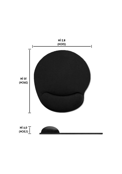 Ergonomik Bilek Destekli Mouse Pad, Siyah