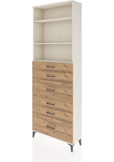 Arges Dolap 3 Raflı 6 Çekmeceli 88x30x243 Aytaşı-çam Aytaşı