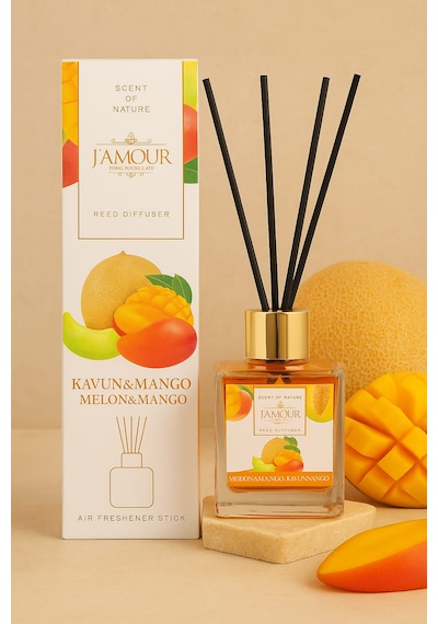 Kavun Mango Kokulu Çubuklu Oda Kokusu 100 Ml Tropikal Ve Tatlı Ferahlık Mango