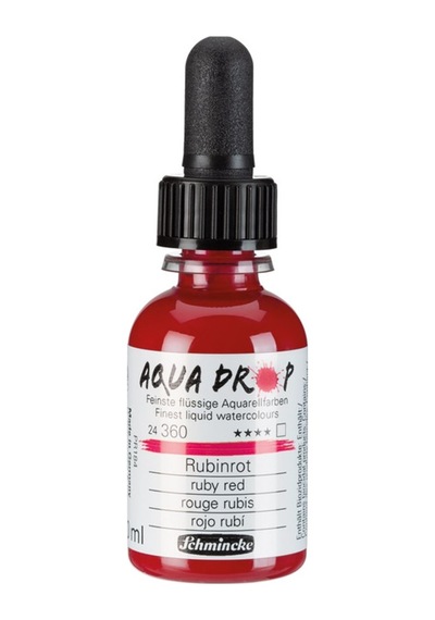Schmincke Aqua Drop Sıvı Suluboya 30ml - Ruby Red