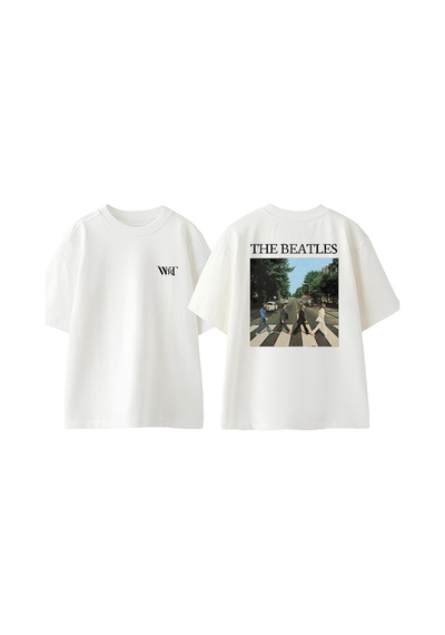 Thewert The Beatles Abbey Road Tasarım Sırt Baskılı Pamuk Beyaz Oversize T-shirt Thewert The Beatles Abbey Road Tasarım Sırt Baskılı Pamuk Beyaz Oversize T-shirt
