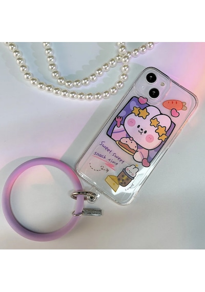 Silikon Telefon Tutucu, Bileklik, Askı, Tüm K - Sarı Sarı