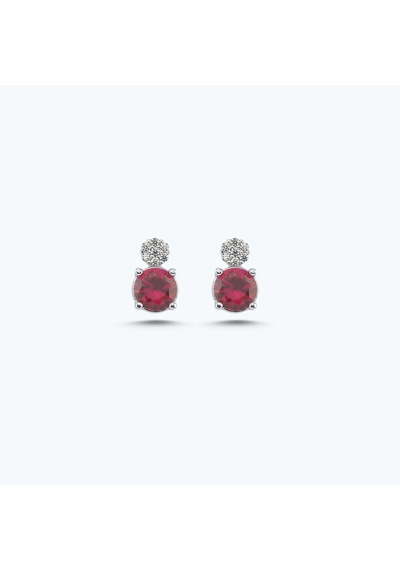 Altınbaş Kırmızı Taşlı Altın Üçlü Set Autk0034-b-24627-k-set