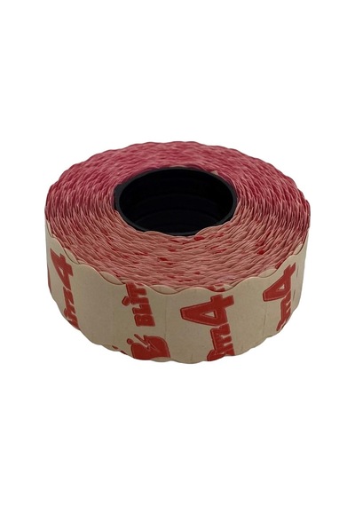 Etiketleme Makinesi 4 No Pembe Etiket / 12x22 42adet