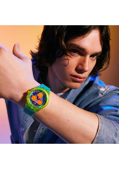 Swatch Susj404 Swatch Neon Wave" Unisex Kol Saati