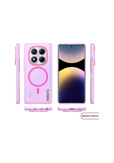 Redmi Note 14 Pro 4g Magsafe Uyumlu Mat Sert Klein Kılıf Pembe
