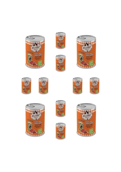Prochef Kuzu Etli Kıyılmış Premium Yüksek Enerji Yetişkin Köpek Maması 12 x 415 G