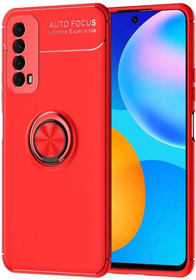 Huawei P Smart 2021 Kılıf Zore Ravel Yüzüklü Silikon Kılıf