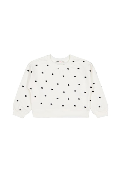 Civil Girls Yıldız Baskılı 2-5 Yaş Sweatshirt - Ekru Civil Girls Yıldız Baskılı 2-5 Yaş Sweatshirt - Ekru