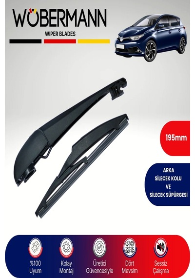 Wöbermann Toyota Auris 2012-2015 Arka Silecek Kolu Ve Süpürgesi Komple