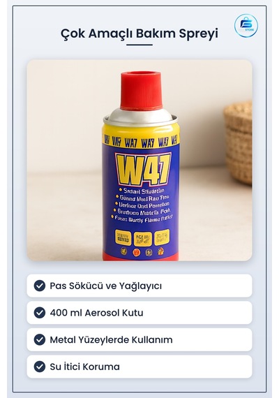 Genel Bakım Spreyi 400 Ml Çok Amaçlı Pas Sökücü Yağlayıcı Su İtic