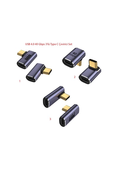 90 Derece Typec Set Type-c 90 Derece Çevirici Set