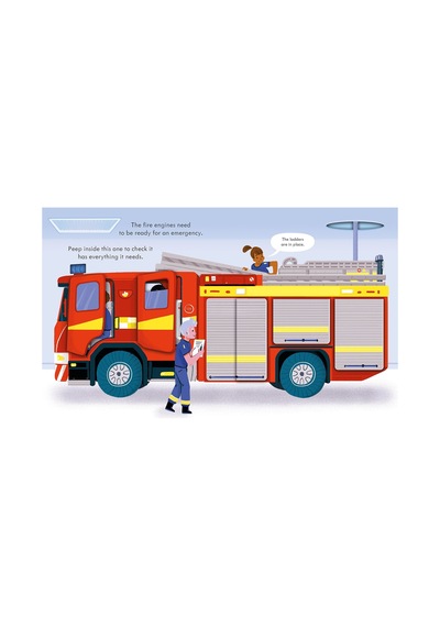 Peep Inside how a Fire Engine works- Usborne