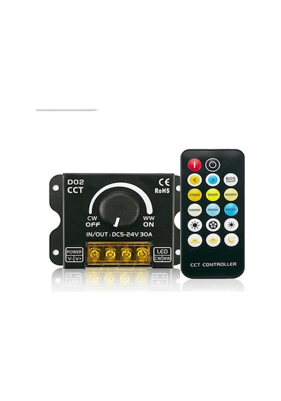 5-24v Manuel Led Dimmer 30 Amper Rf Kumandalı 3 Renk Cct