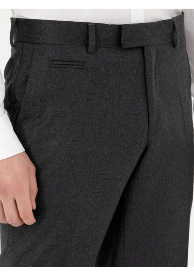 Cacharel Antrasit Slim Fit Yün Karışımlı Kumaş Pantolon Gri
