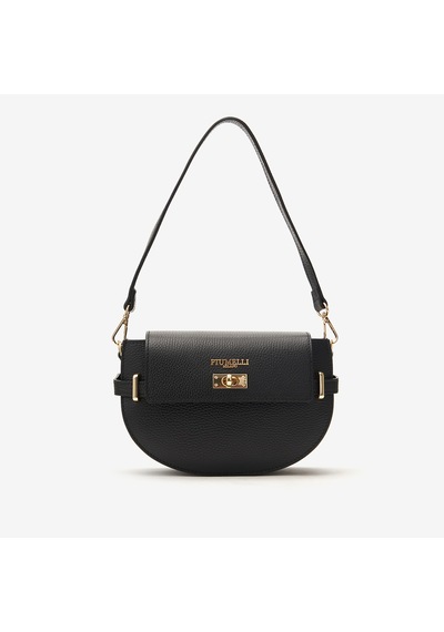 D28 Black Omuz Çantası Kadın Madame Bag Piumelli Milano siyah