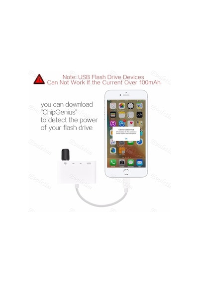 Apple Uyumlu iPhone iPad Usb Sd Microsd Kart Okuyucu 4333P Çevirici Dönüştürücü