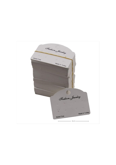 Ilkeshop 6lı Küpe Kartı-beyaz çok renkli 25373560