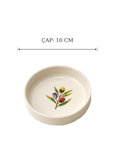 Oliva 4 Parça 10 Cm Seramik Çerezlik & Sosluk Kase Kahvaltılık Sunumluk Beyaz