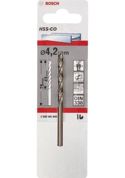 Bosch Hss-Co 4.2 Mm Kobaltlı Matkap Ucu 1'Li 2608585848