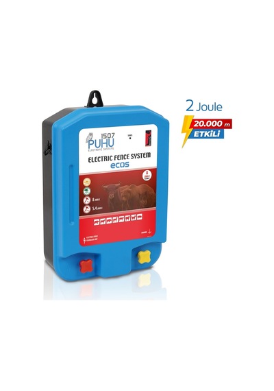 Puhu Ecos Güneş Enerjili Elektrikli Çit Cihazı 2 Joule 20w Panel + 12v/14ah Jel Akü