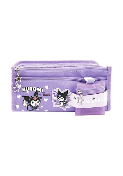 Ayrex Sanrio Kuromi Mor Yüksek Kapasiteli Çok Gözlü Kalemlik Kalem Kutusu Genel
