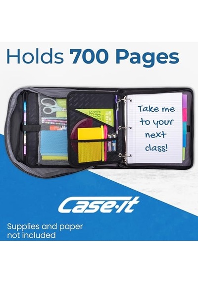 Case-it The Dual 2.0 Fermuarlı Bağlayıcı Sırt Çantası - İki 2 İnç D Halkalı - 5 Konu Dosya Klasörü - Çoklu Cep - 800 Sayfa Kapasitesi - Omuz Askısı İle Birlikte Gelir - Siyah Dual-301 Case-it The Dual 2.0 Fermuarlı Bağlayıcı Sırt Çantası - İki 2 İnç D Halkalı - 5 Konu Dosya Klasörü - Çoklu Cep - 800 Sayfa Kapasitesi - Omuz Askısı İle Birlikte Gelir - Siyah Dual-301
