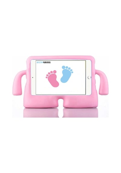 T5 10.1 Inç Tam Uyumlu Yumuşak Dokulu Standlı Silikon Çocuk Tablet Kılıf Açık Pembe