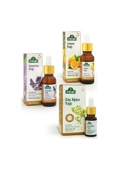 Arifoğlu Çay Ağacı Yağı 10 ML + Lavanta Yağı 20 ML + Limon Yağı 20 ML