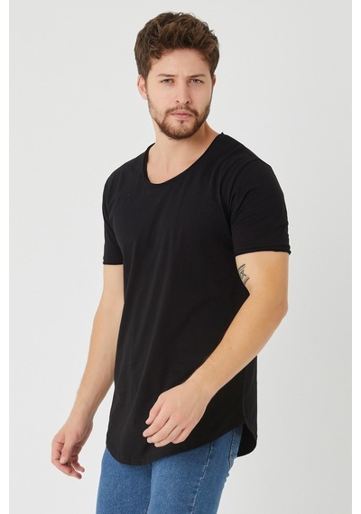 Tarz Cool Pis Yaka T-shirt Siyah