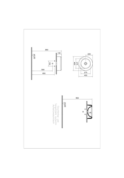 VitrA Liquid 7312B403-0016 Çanak Lavabo Beyaz 40 CM