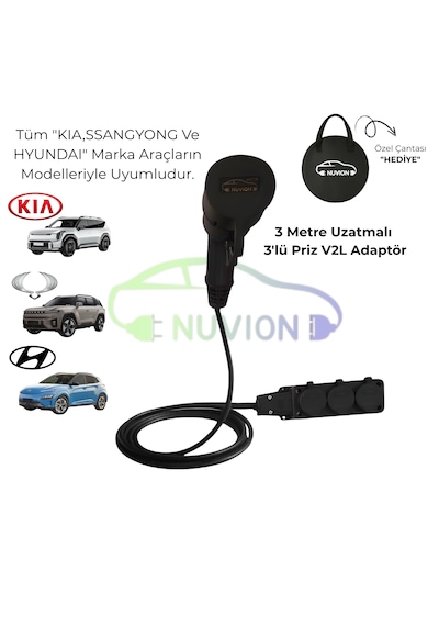 Elektrikli Araç Type 2 Ac Şarj Kablosu+ 3'lü Priz Uzatmalı V2l - Kıa/ssangyong/hyundaı Uyumlu Elektrikli Araç V2l Şarj Kablosu-kıa / Hyundaı / Ssangyong (Kgm) Uyumlu Elektrikli Araç Type 2 Ac Şarj Kablosu+ 3'lü Priz Uzatmalı V2l - Kıa/ssangyong/hyundaı Uyumlu Elektrikli Araç V2l Şarj Kablosu-kıa / Hyundaı / Ssangyong (Kgm) Uyumlu