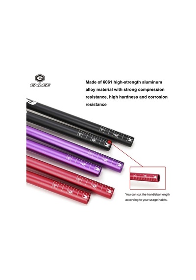 Enlee Riser Açılı 9mm Gidon Siyah 31.8mm