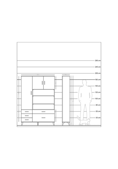 Arges Dolap 9 Raflı 5 Çekmeceli 3 Kapaklı 132x30x195 Çam-ayta... Çam Arges Dolap 9 Raflı 5 Çekmeceli 3 Kapaklı 132x30x195 Çam-ayta... Çam