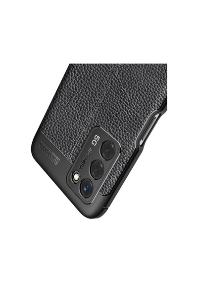 Smcase Oppo A55 5G Kılıf Kamera Korumalı Deri Dokulu Silikon