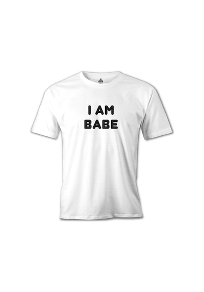 I Am Babe Beyaz Erkek Tshirt