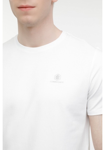 Lumberjack M-Ct110 Bsc C Nk T-Sh 3Fx Beyaz Erkek Kısa Kol T-Shirt