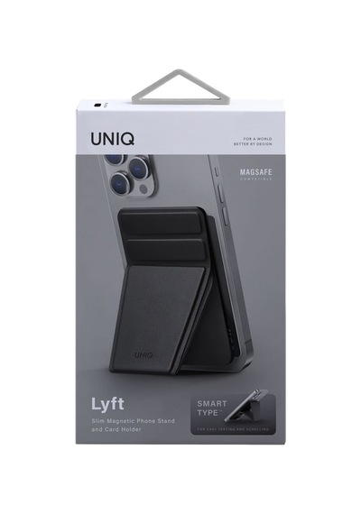 Telefon Modelleri Ile Uyumlu Kartlık Lyft Serisi Manyetik Stand Olma Özelliği Black