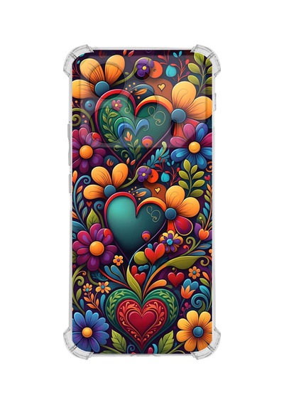 Printify Tecno Pova 6 İle Uyumlu Düşlerin Dansı Serisi Çiçeklerin Dansı Tasarımlı Uv Baskılı Köşe Korumalı Antişok Kılıf Şeffaf