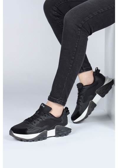 Jump 29780 Siyah Kadın Sneaker Günlük Spor Ayakkabı Siyah