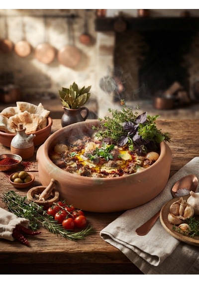 Taş Fırın Uyumlu Ateşe Dayanıklı Toprak Güveç-fırın Kabı- Fırın Tepsisi 33 Cm 5-6 Kişilik