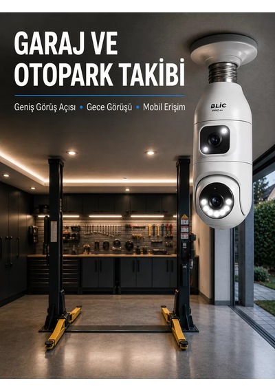 360 Ev İzleme Wi-fi Çift Lens Akıllı Ampul Kamera Mh-hs5101-1348