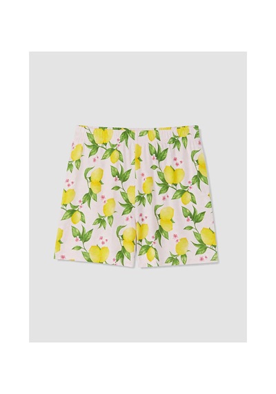 Lcw Dream Pembe Limon Desenli Kadın Şort Pijama Alt