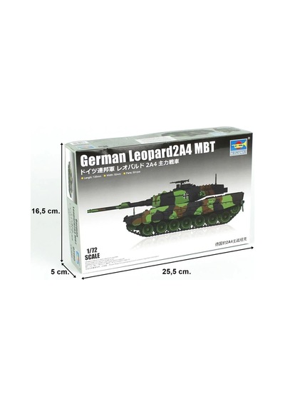 1/72 Alman Leopard 2a4 Ana Muharebe Tank Maketi, Trumpeter 07190