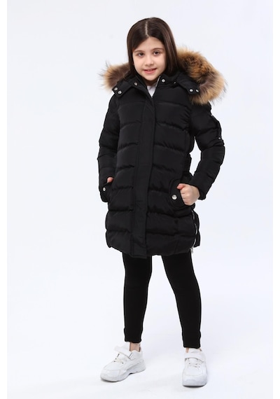 Benitto Kids Kız Çocuk Kaban 1249-siyah Siyah