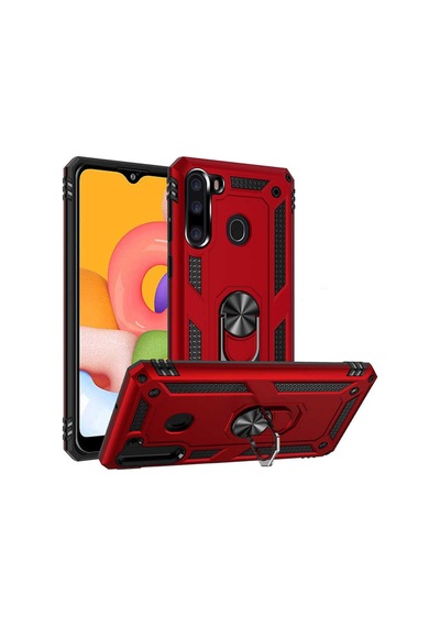 Samsung Uyumlu Galaxy A21 Kılıf Zore Vega Kapak-Siyah